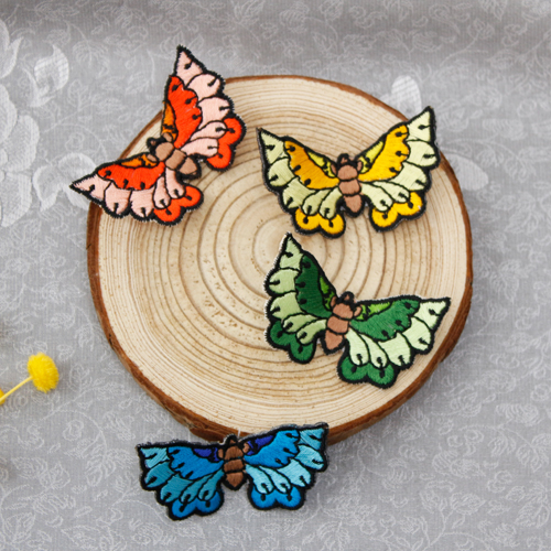 韩服饰品，立体刺绣，鲜蝴蝶，4种韩服饰品