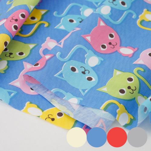 棉混紡布色貓4種