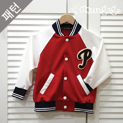 服裝製作繪圖兒童毛衣 棒球衣 P030