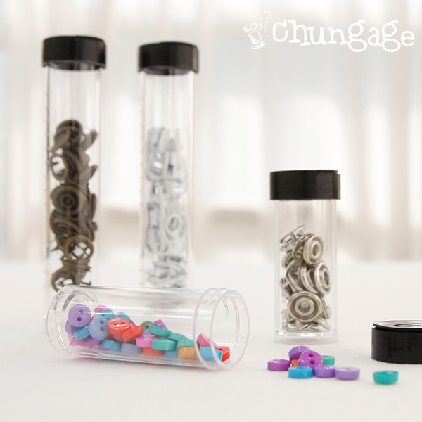 針盒 2 件套法式刺繡手針盒小物品收納透明盒小號