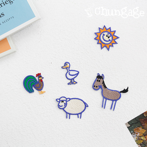 優質刺繡補丁熱封和筆快樂牧場 5 種 80 支