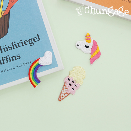 高級刺繡補丁熱封和筆夢想 3 種 79