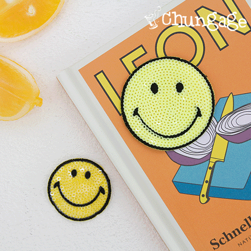 高級亮片和筆補丁縫紉類型微笑 2 種 67