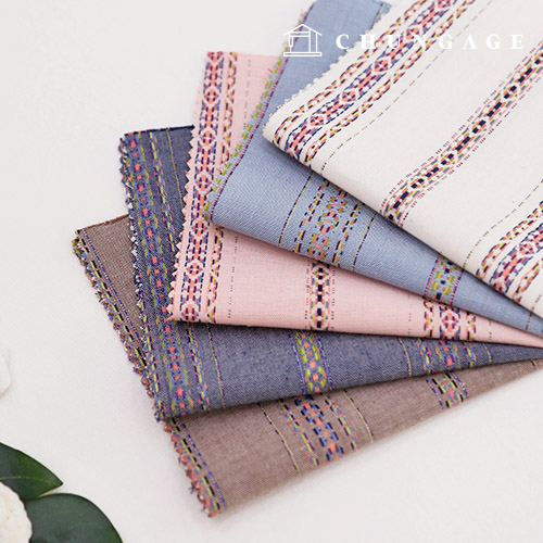 棉布色織20支布料民族條紋5種
