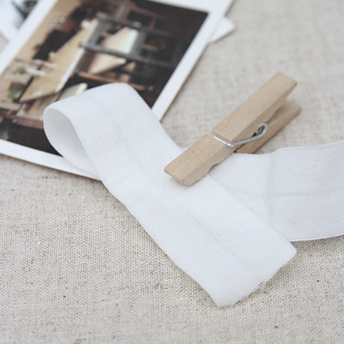 折疊帶 20 毫米彈性髮帶白色 2 碼