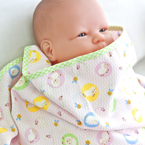 Muhyeonggwang纱布切纸）婴儿数量2​​color（粉色） - 手帕，伟大的尿布！