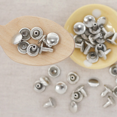 雙面鉚釘 雙面鉚釘 Kashime buttons 雙面裝飾釘 銀色 8mm