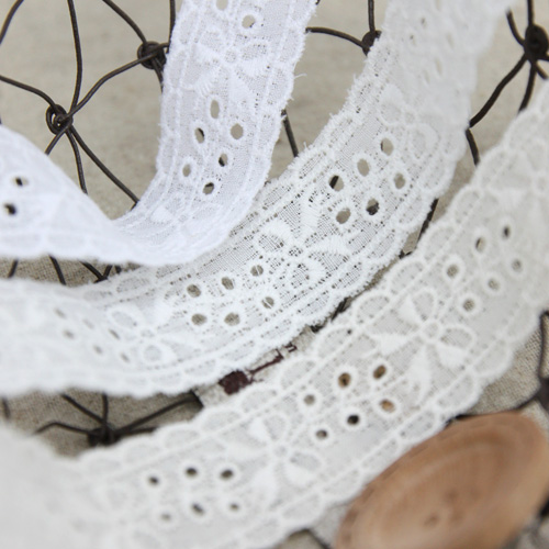 蕾絲布料刺繡蕾絲布 綿017 絲帶 4 種類型