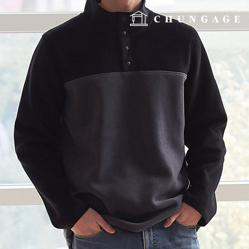 製衣男T卹抓絨半開風服飾圖案P1461