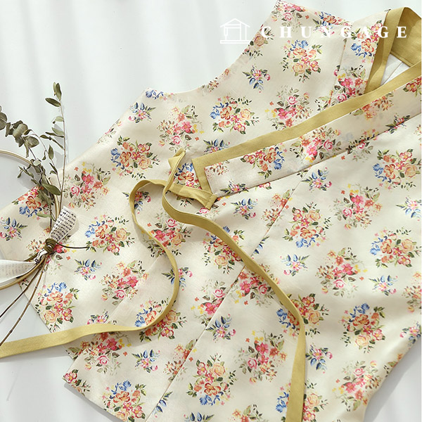 韓服布料Primula Poly Hanbok Cloth Cheollick 花花卉圖案 076