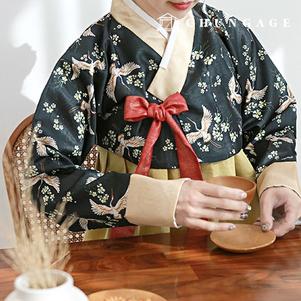 韓服布料Geumbaekro Poly Hanbok Cloth Cheollic Flower花卉圖案087