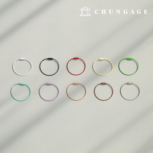 10 種彩色金屬絲 O 型環、金屬絲鑰匙圈、鑰匙圈和可製作的鑰匙圈