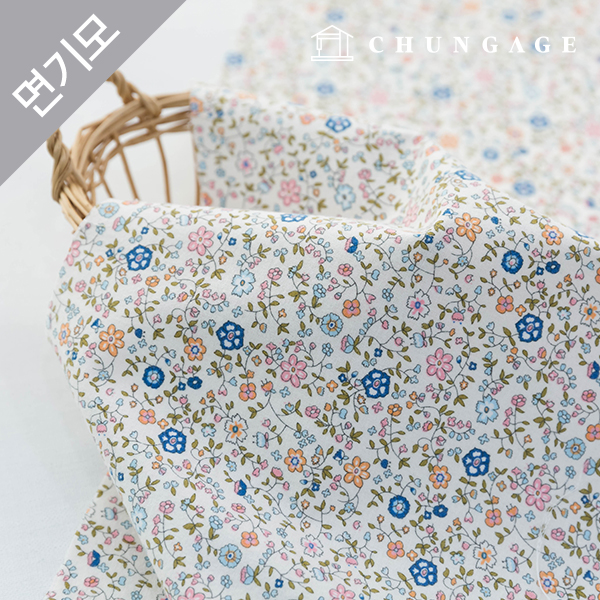 棉起絨織物超細纖維花卉圖案花卉布料 20 片盛開