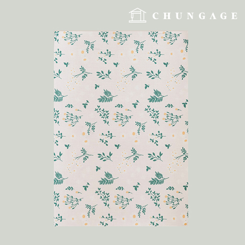 Reform 織物貼紙花卉綠葉小號 21 x 30