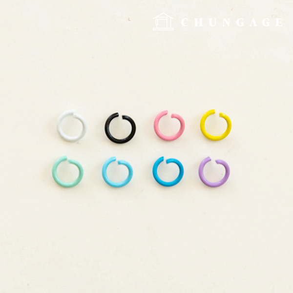 8種顏色-o-戒指大容量按鍵-戒指鏈接彩塗100個-o-戒指