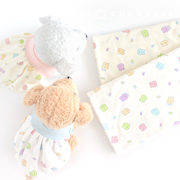 Organic Double Sided Daimaru Fabric 寬廣 Jelly Bunny 2 種