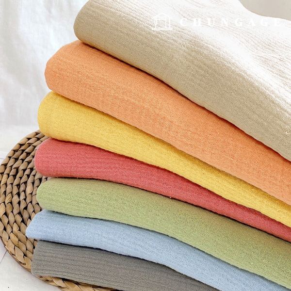 紗布、雙層紗布、生物水洗、素色、棉花糖、7種