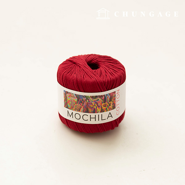 莫奇拉紗、棉紗、鉤針紗、紗線、大紅色009