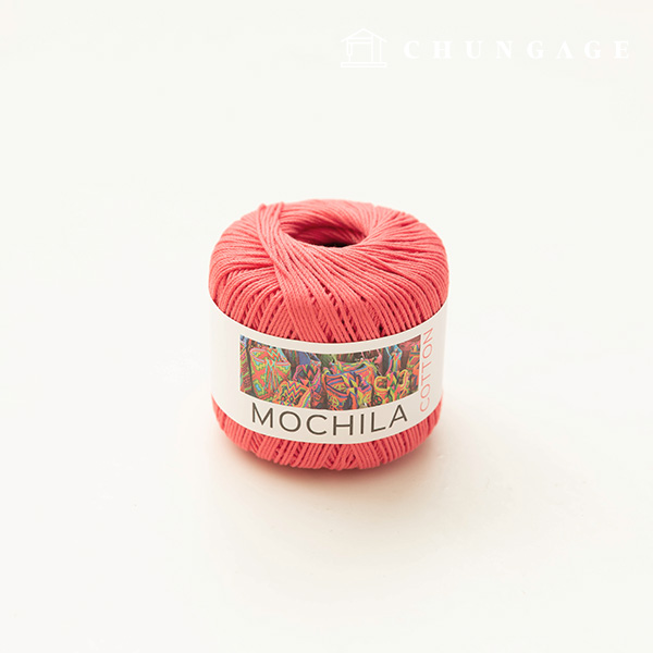 Mochila紗、棉紗、鉤針紗、紗線、玫瑰粉色010