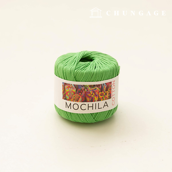 莫奇拉紗、棉紗、鉤編紗、紗線、薄荷綠027