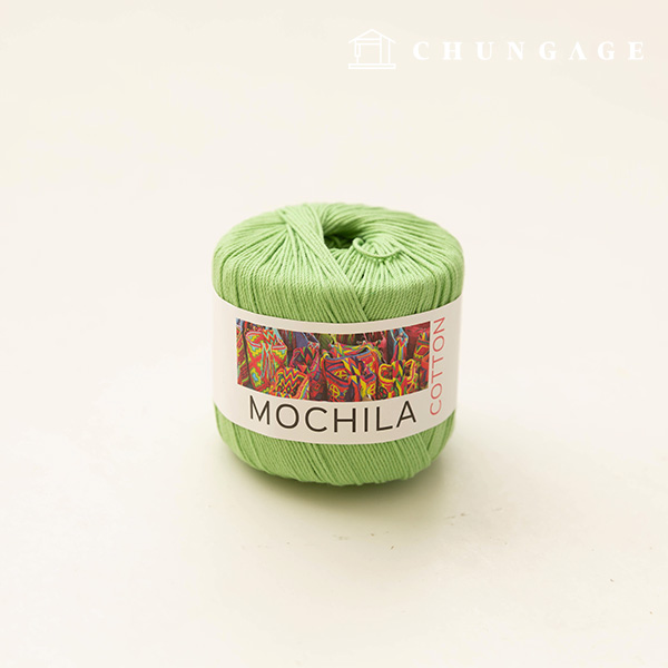 莫奇拉紗、棉紗、鉤編紗、紗線、淡綠色029