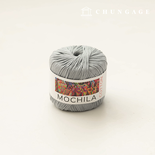Mochila紗、棉紗、鉤編紗、紗、灰色 037