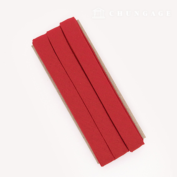 斜交膠帶自給式棉麻 15mm 紅色 75515