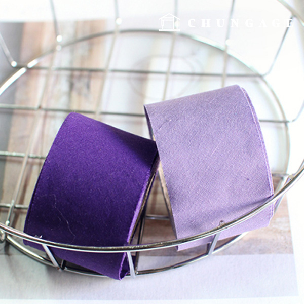 卷斜紋膠帶 棉混紡 純紫色 2 種