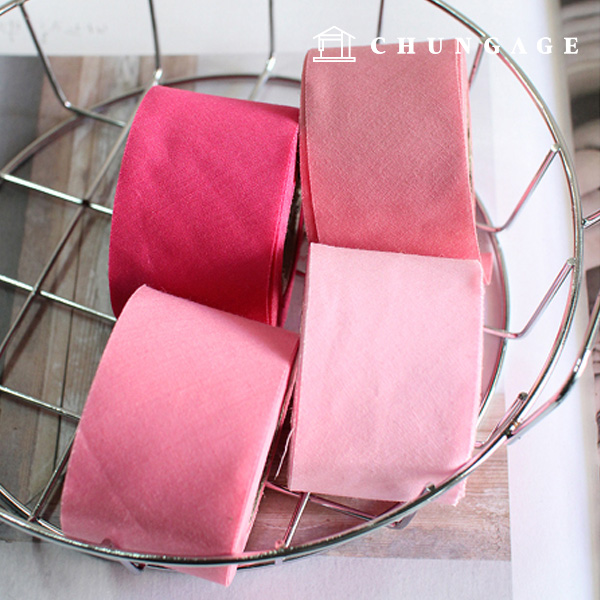 卷斜紋膠帶棉混紡純粉色 4 種類型