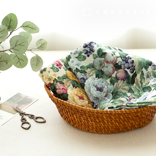 棉織物提花花卉圖案花布寬幅 Lienne 2 種類型