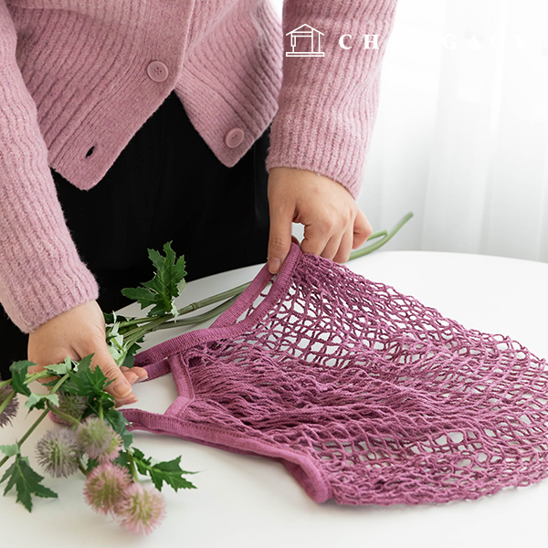 網袋 網袋 環保網袋 零浪費 網袋 獨立紫色