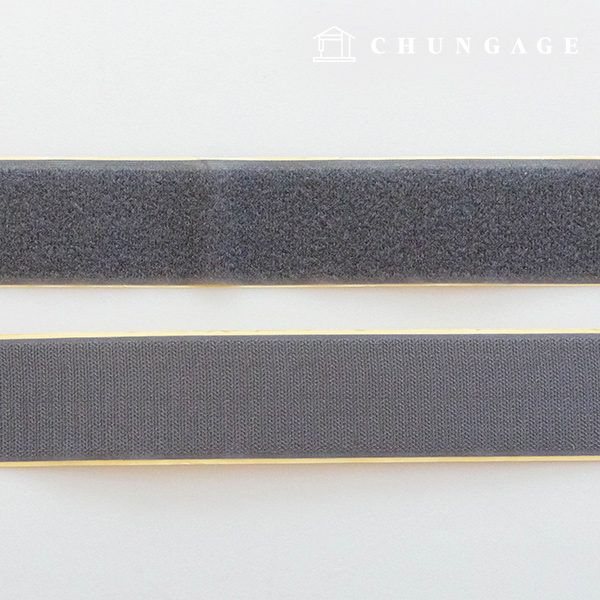 Velcro 黏性 50 毫米魔鬼氈膠帶，1 件，雙面，深灰色