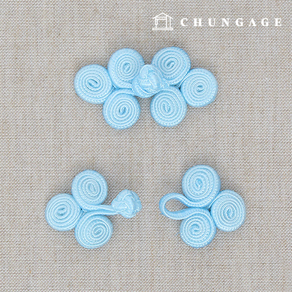 韓服裝飾尼龍蝸牛結裝飾4對48099