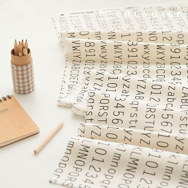 棉織物字母數位織物20支類比感性162