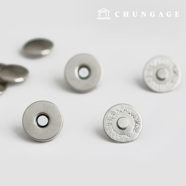 磁性按鈕 鉚釘按鈕 18mm 銀色 57031