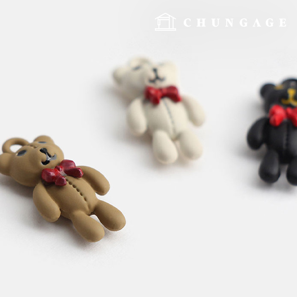 如何製作飾有吊飾的鑰匙圈，蝴蝶結製成的 3 種泰迪熊，87755