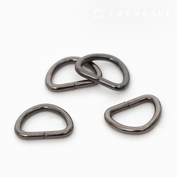 D戒指 包配件 包帶連接鏈環 10mm 金屬灰色 47449