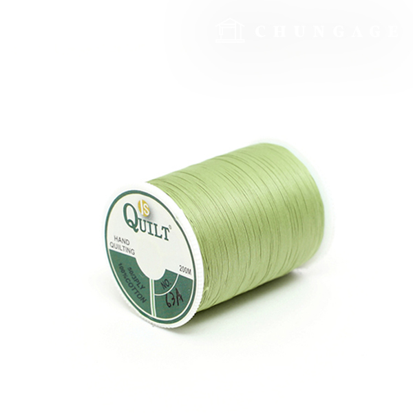 絎縫線 手工絎縫線 手縫基礎型 63A 淺綠色 71552