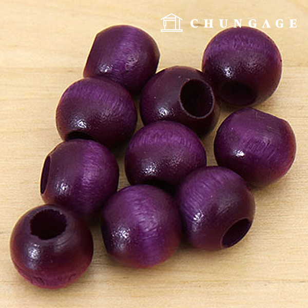 花邊材質木珠木珠 Selvia 13 毫米紫色 61738