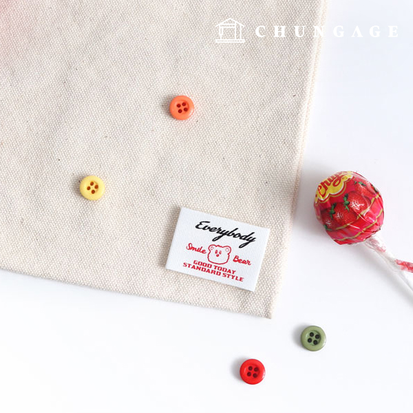 雙面棉標微笑小熊58854