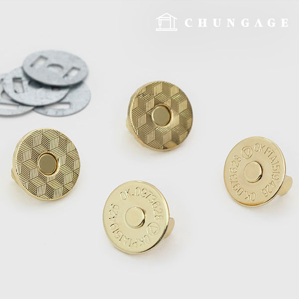 磁力按鈕圓形18mm主體金色48566