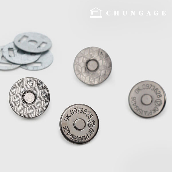 磁性按鈕圓形 18 毫米主體金屬灰色 48566