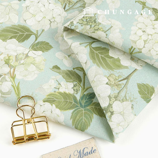 亞麻布料 棉麻 11 件 環保 E-DTP 棉麻 柔軟繡球花 ML1501