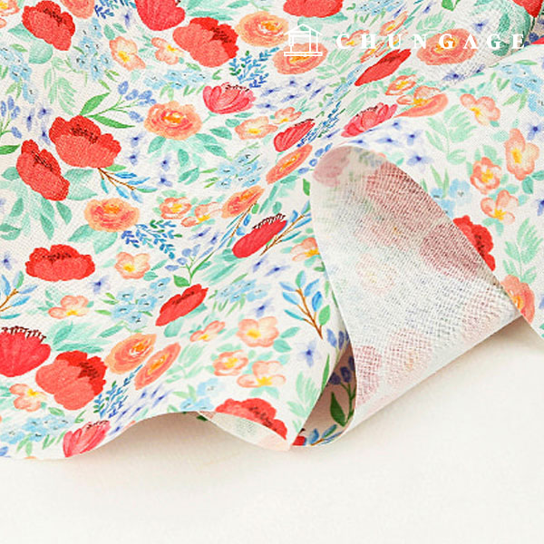 亞麻布料 棉亞麻 11 件 環保 E-DTP 棉亞麻 櫻草珊瑚 MLJP1297