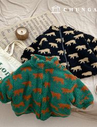 圈絨羊毛布抓絨人造毛皮冬季布料冬季北極熊熊2種