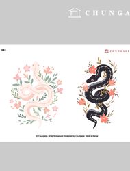 服裝轉印紙 083 修改 熱轉印紙 服裝製作熱轉印貼紙 可愛風 Snake 4