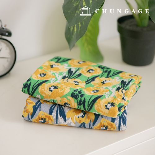 強力 16W 燈芯絨布料，花卉圖案燈芯絨布料，寬幅冬季布料，金色流線，2 種類型