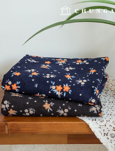 強力 16W 燈芯絨布料，花卉圖案燈芯絨布料，寬幅，冬季布料，維吉尼亞，2 種類型