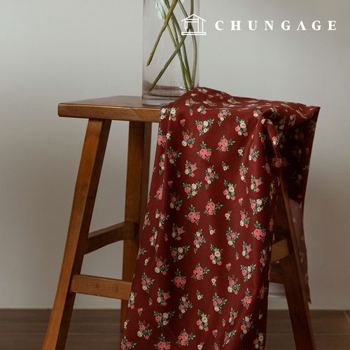 強力 16W 燈芯絨布料，花卉圖案燈芯絨布料，寬幅冬季布料，深玫瑰色，2 種類型