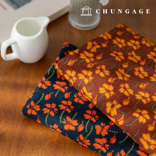 強力16W燈芯絨布料,花卉圖案燈芯絨布料,寬幅冬季布料,2種日落套裝